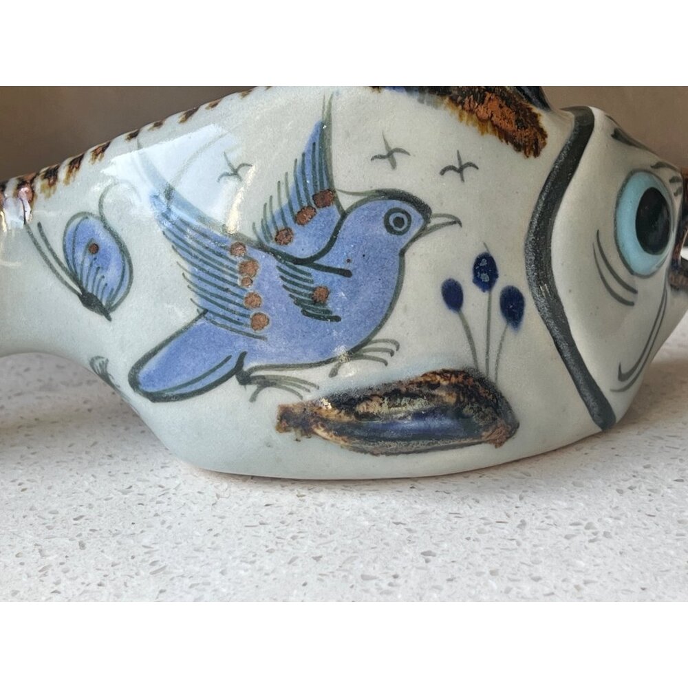 Ken Edwards Tonala Fish Mexican Folk Art Ceramic Marked Sculpture Gift Decor - Picture 6 of 13